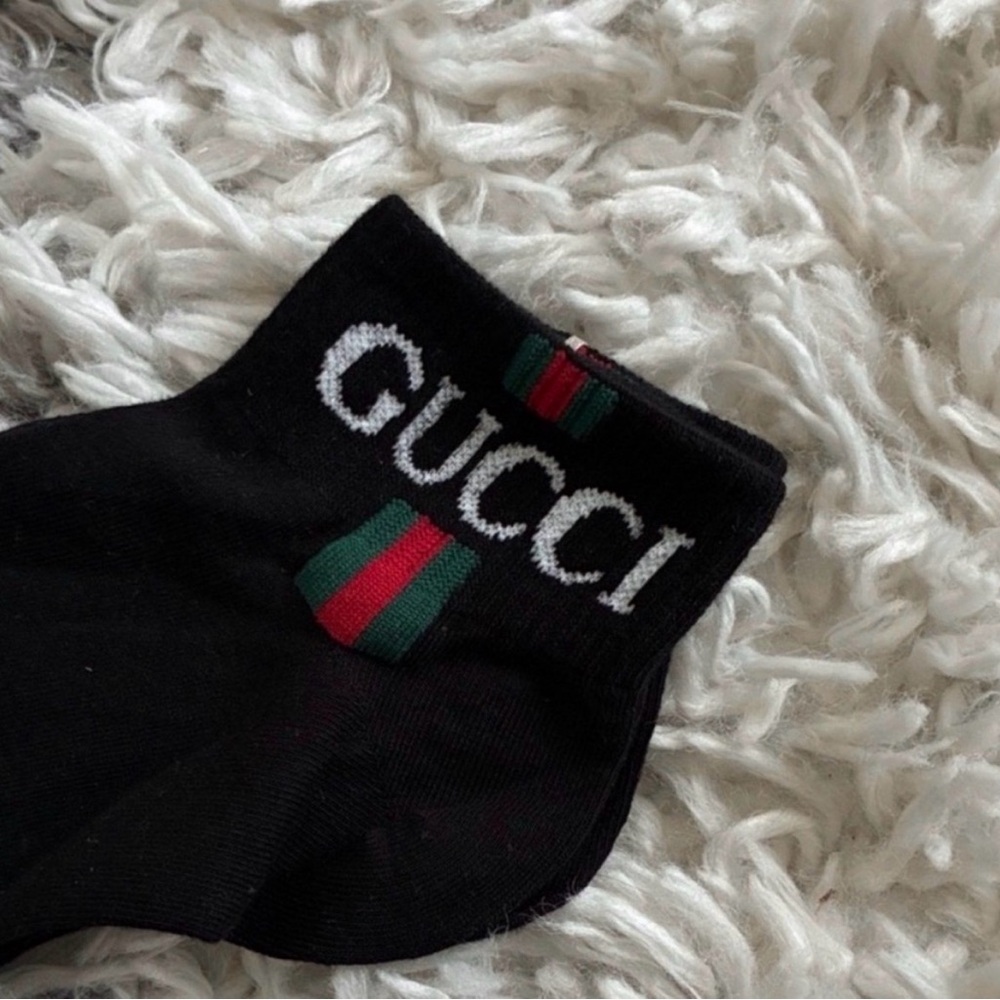 Gucci Black Socks with Signature Stripes - Picture 4 of 4